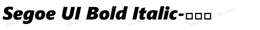 Segoe UI Bold Italic字体转换